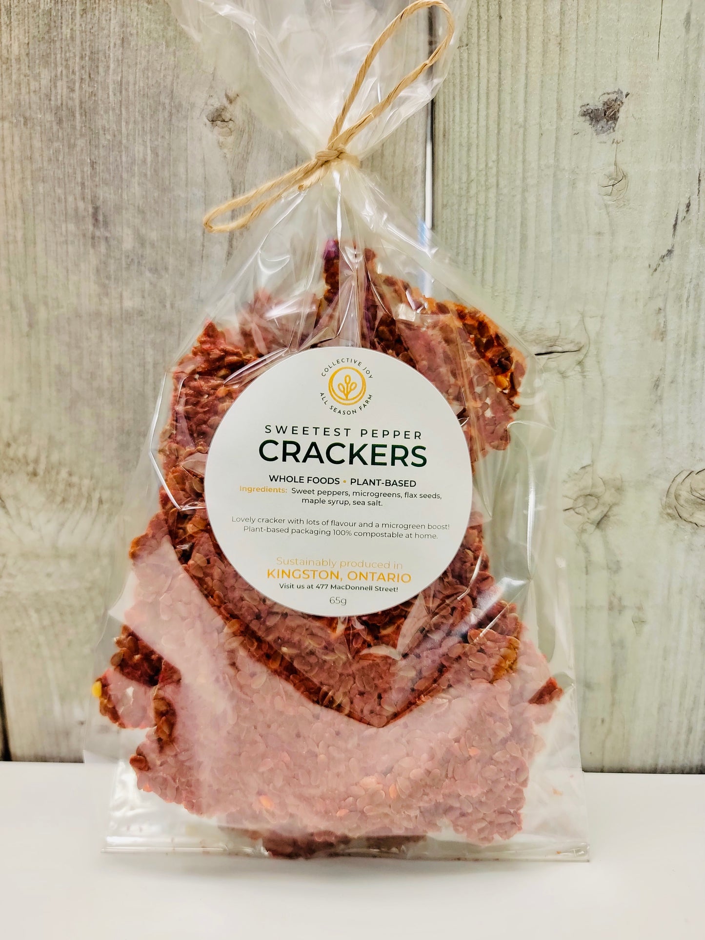 Sweet Pepper and Basil Crackers